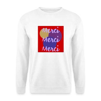MERCI. MAÎTRESSE. MAÎTRE. MERCI MAÎTRESSE - Sweat-shirt Unisexe - blanc - Devant