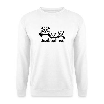 Alleinerziehende mit 2 Kindern - Unisex Pullover - Weiß - Vorne