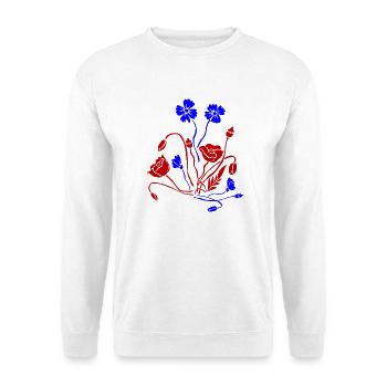 Fleur Picture Fleurs - Sweat-shirt Unisexe - blanc - Devant