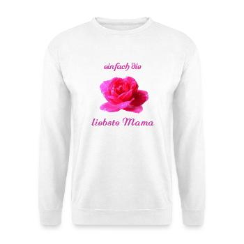 liebste Mama Muttertag - Unisex Pullover - Weiß - Vorne - Alina (178cm) & Michal (187cm)