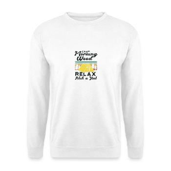 Camp Morning Wood - Unisex Pullover - Weiß - Vorne - Alina (178cm) & Michal (187cm)