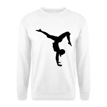 Gymnastik Tänzerin - Unisex Pullover - Weiß - Vorne - Alina (178cm) & Michal (187cm)