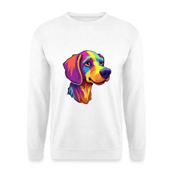 Alano Español Hunderasse Cartoon Kawaii Illustratio - Unisex Pullover - Weiß - Vorne - Alina (178cm) & Michal (187cm)
