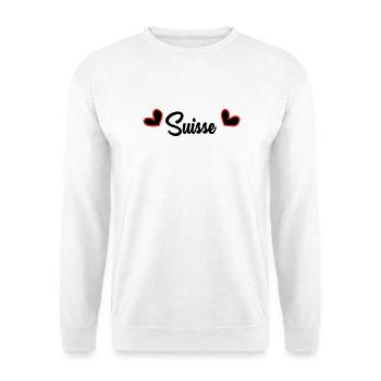 SUISSE. PAYS. GENEVE. SUISSE. HUMOUR. PAYS - Sweat-shirt Unisexe - blanc - Devant