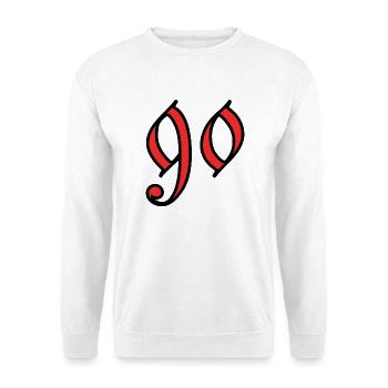 90 - Unisex Pullover - Weiß - Vorne - Alina (178cm) & Michal (187cm)