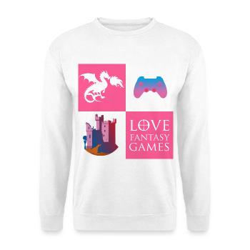 Jeu de dragon fantastique - Sweat-shirt Unisexe - blanc - Devant