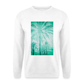 Mintteal Palm Tree Panorama - Unisex Sweatshirt - white - Front