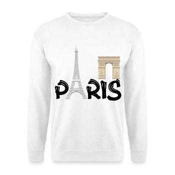 PARIS - Unisex Pullover - Weiß - Vorne - Alina (178cm) & Michal (187cm)