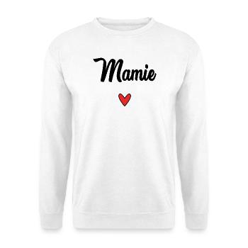 OMA. MAMA. OMA. MUTTERTAG - Unisex Pullover - Weiß - Vorne - Alina (178cm) & Michal (187cm)
