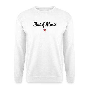 OMA. MAMA. OMA. MUTTERTAG - Unisex Pullover - Weiß - Vorne - Alina (178cm) & Michal (187cm)