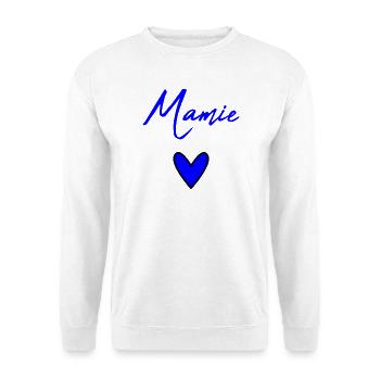 OMA. MUTTERTAG. ALLES GUTE ZUM GEBURTSTAG OMA. ICH LIEBE DICH - Unisex Pullover - Weiß - Vorne - Alina (178cm) & Michal (187cm)