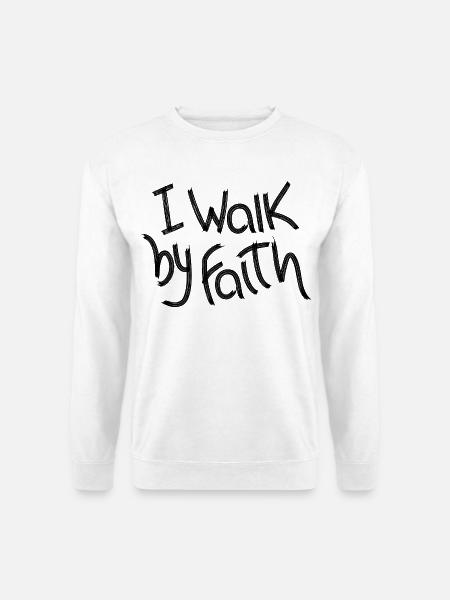 Ich gehe am Glauben vorbei - Unisex Pullover - Weiß