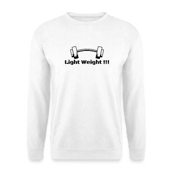 Light Weight - Motivation - Unisex Pullover - Weiß - Vorne - Alina (178cm) & Michal (187cm)