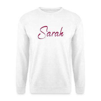 Sarah - Unisex Pullover - Weiß - Vorne - Alina (178cm) & Michal (187cm)