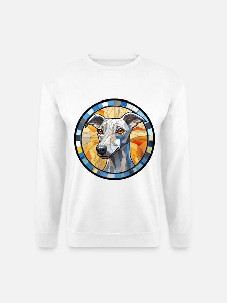 Whippet Hunderasse Aquarellglas - Unisex Pullover - Weiß