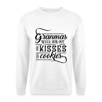 Backfreudige Keksoma Enkelkinder - Unisex Pullover - Weiß - Vorne - Alina (178cm) & Michal (187cm)