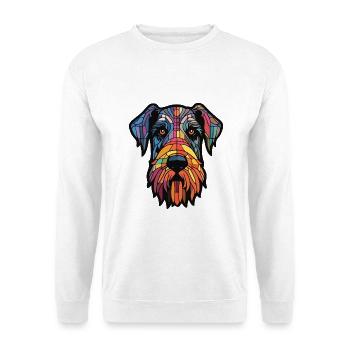 Riesenschnauzer Hunderasse Aquarell Illustration - Unisex Pullover - Weiß - Vorne - Alina (178cm) & Michal (187cm)