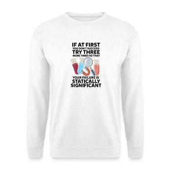 Wissenschaft Wissenschaftler - Unisex Pullover - Weiß - Vorne - Alina (178cm) & Michal (187cm)