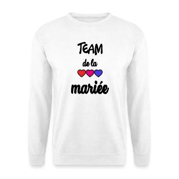 TEAM BRIDAL - Unisex Pullover - Weiß - Vorne - Alina (178cm) & Michal (187cm)