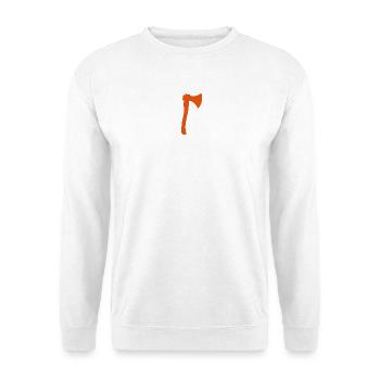 Pirat Klassenzeichen - Unisex Pullover - Weiß - Vorne - Alina (178cm) & Michal (187cm)