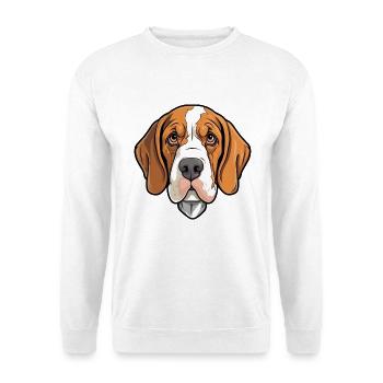 Braque Du Bourbonnais Hunderasse Cartoon Kawaii Ill - Unisex Pullover - Weiß - Vorne - Alina (178cm) & Michal (187cm)