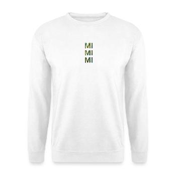 mimimi glitter - Unisex Pullover - Weiß - Vorne - Alina (178cm) & Michal (187cm)