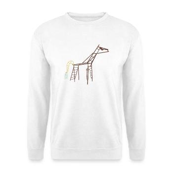 Gdansker Pferd - Unisex Pullover - Weiß - Vorne - Alina (178cm) & Michal (187cm)