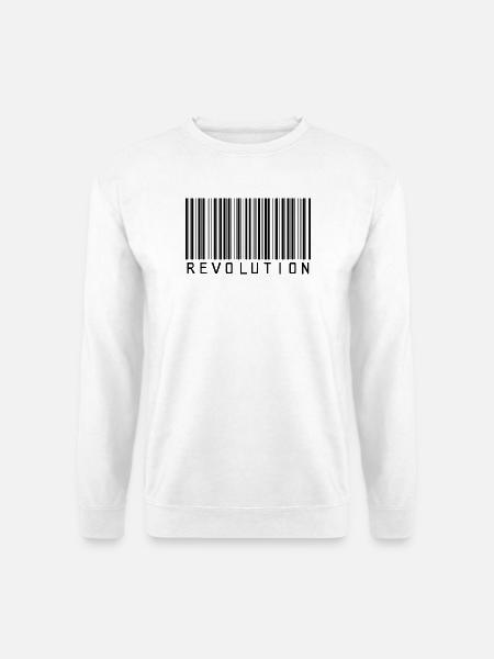 Revolutions-Barcode - Unisex Pullover - Weiß