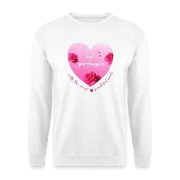 best granddaughter - Unisex Pullover - Weiß - Vorne - Alina (178cm) & Michal (187cm)