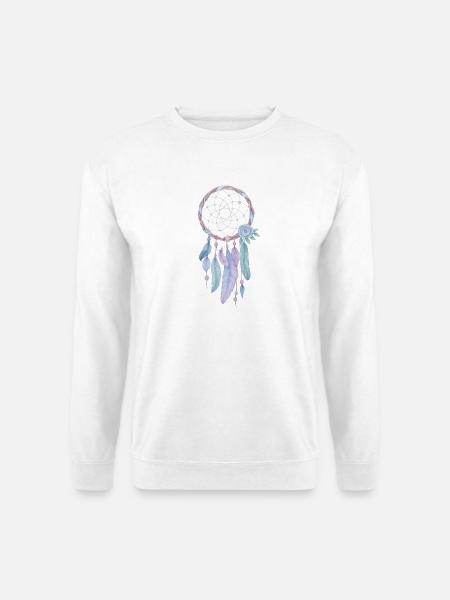 Traumfänger der Farben – sanfte Träume & Harmonie - Unisex Pullover - Weiß