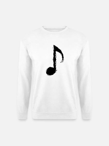 Musik Note Schwarz Musiknote - Unisex Pullover - Weiß