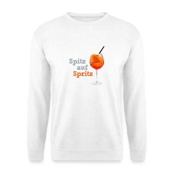 Mit Stil und Schelle in die Hitzewelle - Unisex Pullover - Weiß - Vorne - Alina (178cm) & Michal (187cm)