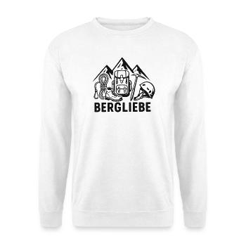 Berg Liebe – Outdoor Abenteuer Design - Unisex Pullover - Weiß - Vorne - Alina (178cm) & Michal (187cm)
