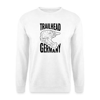 Mountainbike T-Shirt Trailhead Deutschland - Unisex Pullover - Weiß - Vorne - Alina (178cm) & Michal (187cm)