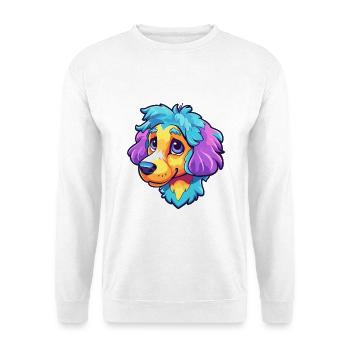 Kyi Leo Hunderasse Cartoon Kawaii Illustration - Unisex Pullover - Weiß - Vorne - Alina (178cm) & Michal (187cm)