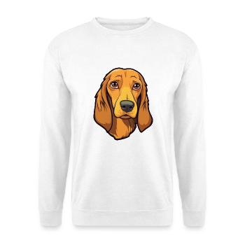 Deutsche Bracke Hunderasse Cartoon Kawaii Illustrat - Unisex Pullover - Weiß - Vorne - Alina (178cm) & Michal (187cm)
