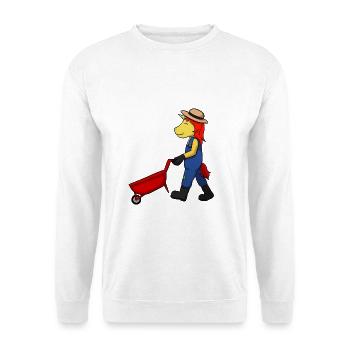 Gardener Unicorn - Unisex Pullover - Weiß - Vorne - Alina (178cm) & Michal (187cm)