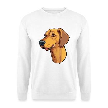 Andalusischer Jagdhund Rasse Cartoon Kawaii Illustra - Unisex Pullover - Weiß - Vorne - Alina (178cm) & Michal (187cm)