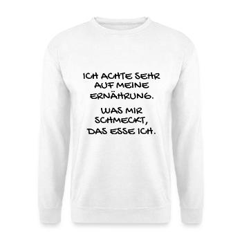 Ernährung Essen Geschmack Geschenk - Unisex Pullover - Weiß - Vorne - Alina (178cm) & Michal (187cm)