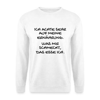 Ernährung Essen Geschmack Geschenk - Unisex Pullover - Weiß - Vorne - Alina (178cm) & Michal (187cm)
