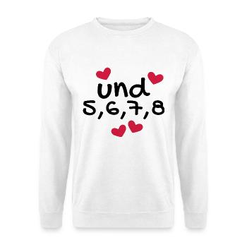 Tanzen Tanz Tanzkurs Rhythmus - Unisex Pullover - Weiß - Vorne - Alina (178cm) & Michal (187cm)
