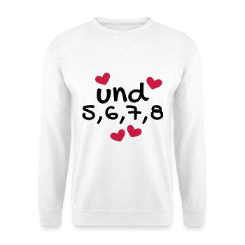 Tanzen Tanz Tanzkurs Rhythmus - Unisex Pullover - Weiß - Vorne - Alina (178cm) & Michal (187cm)