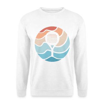 Padelschläger Padeltennis Padelspieler Padel - Unisex Pullover - Weiß - Vorne - Alina (178cm) & Michal (187cm)