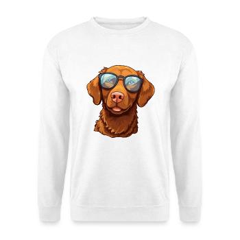 Chesapeake Bay Retriever Hunderasse Aquarellwagen - Unisex Pullover - Weiß - Vorne - Alina (178cm) & Michal (187cm)
