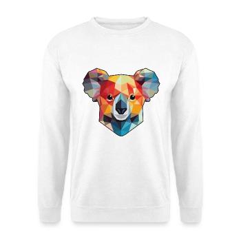 Koala Buntes Aquarell Tier Haustier Illustration - Unisex Pullover - Weiß - Vorne - Alina (178cm) & Michal (187cm)