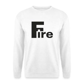 Fire voll - Unisex Pullover - Weiß - Vorne - Alina (178cm) & Michal (187cm)