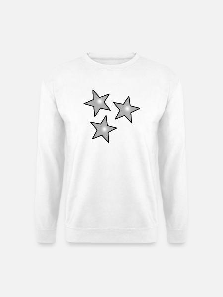 STERN. STERNE. STERN. FEST. JAHRESTAG. WEIHNACHTEN - Unisex Pullover - Weiß