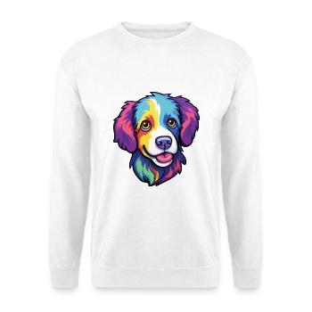 Drentse Patrijshond Hunderasse Cartoon Kawaii Illus - Unisex Pullover - Weiß - Vorne - Alina (178cm) & Michal (187cm)