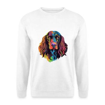 Boykin Spaniel Hunderasse Aquarell Karikatur Kawaii - Unisex Pullover - Weiß - Vorne - Alina (178cm) & Michal (187cm)