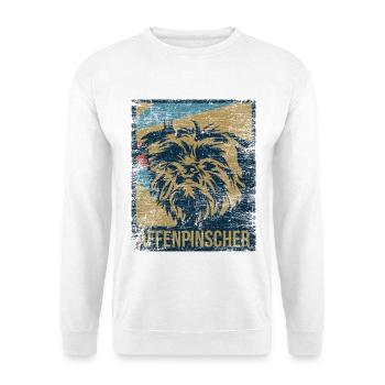 Munterer Affenpinscher Züchter - Unisex Pullover - Weiß - Vorne - Alina (178cm) & Michal (187cm)
